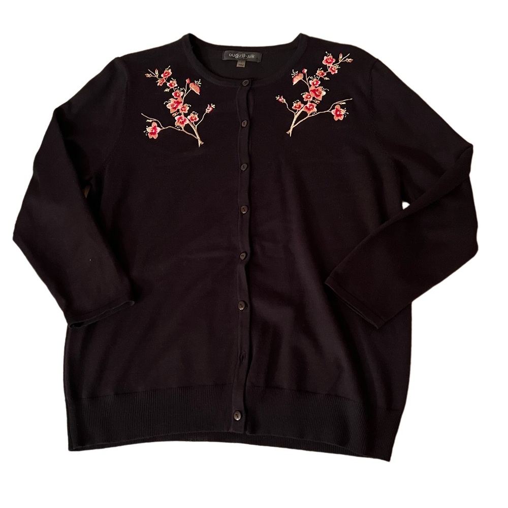 August Silk Cardigan Sweater